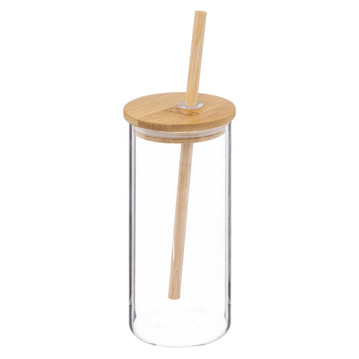 Gobelet en bambou et verre avec paille intégrée 400ML